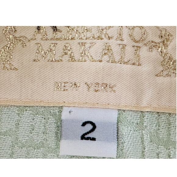 Vintage 90s Alberto Makali Bolero Jacket Pastel Green Cropped Suit Jacket Size 2 - Picture 4 of 12